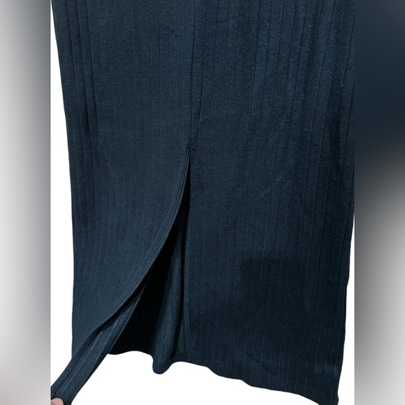 Z Supply Womens Size M Orla Ribbed Dress Peekaboo Detail & Ruching Sexy Bodycon - Picture 9 of 9